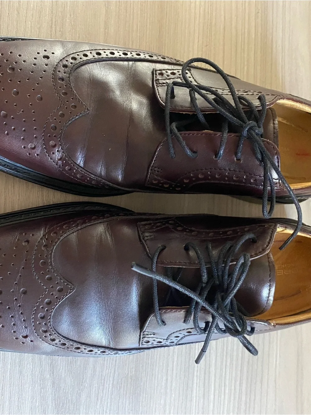 Rockport Brown Leather Wingtip Dress Shoes
